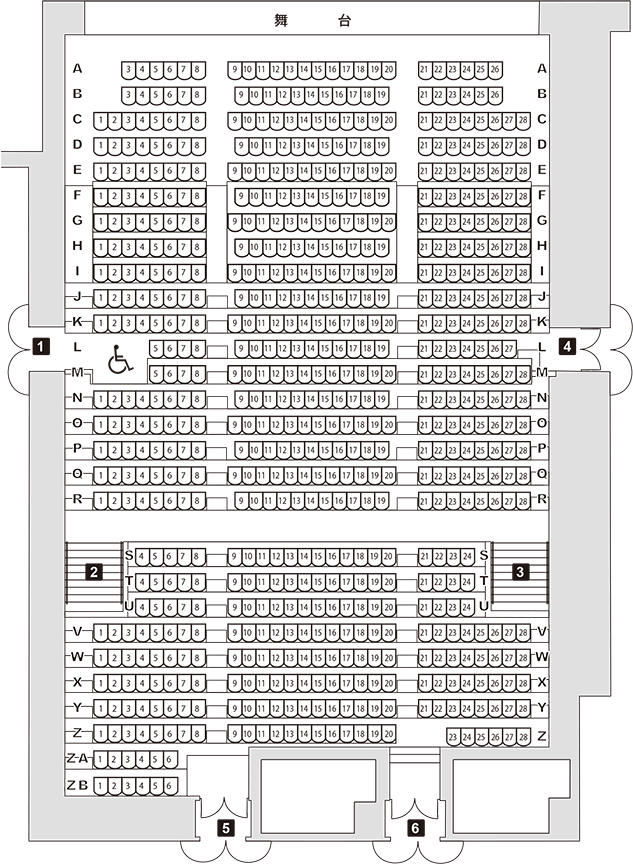 京都劇場1F座席表