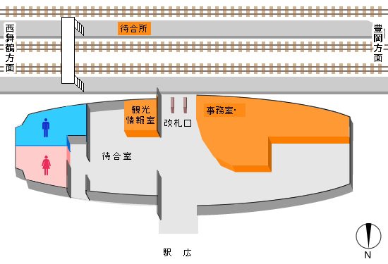 網野駅構内案内図