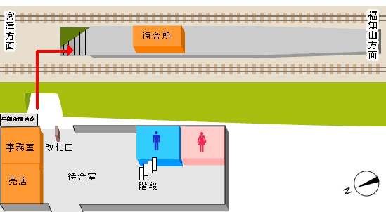 大江駅構内案内図